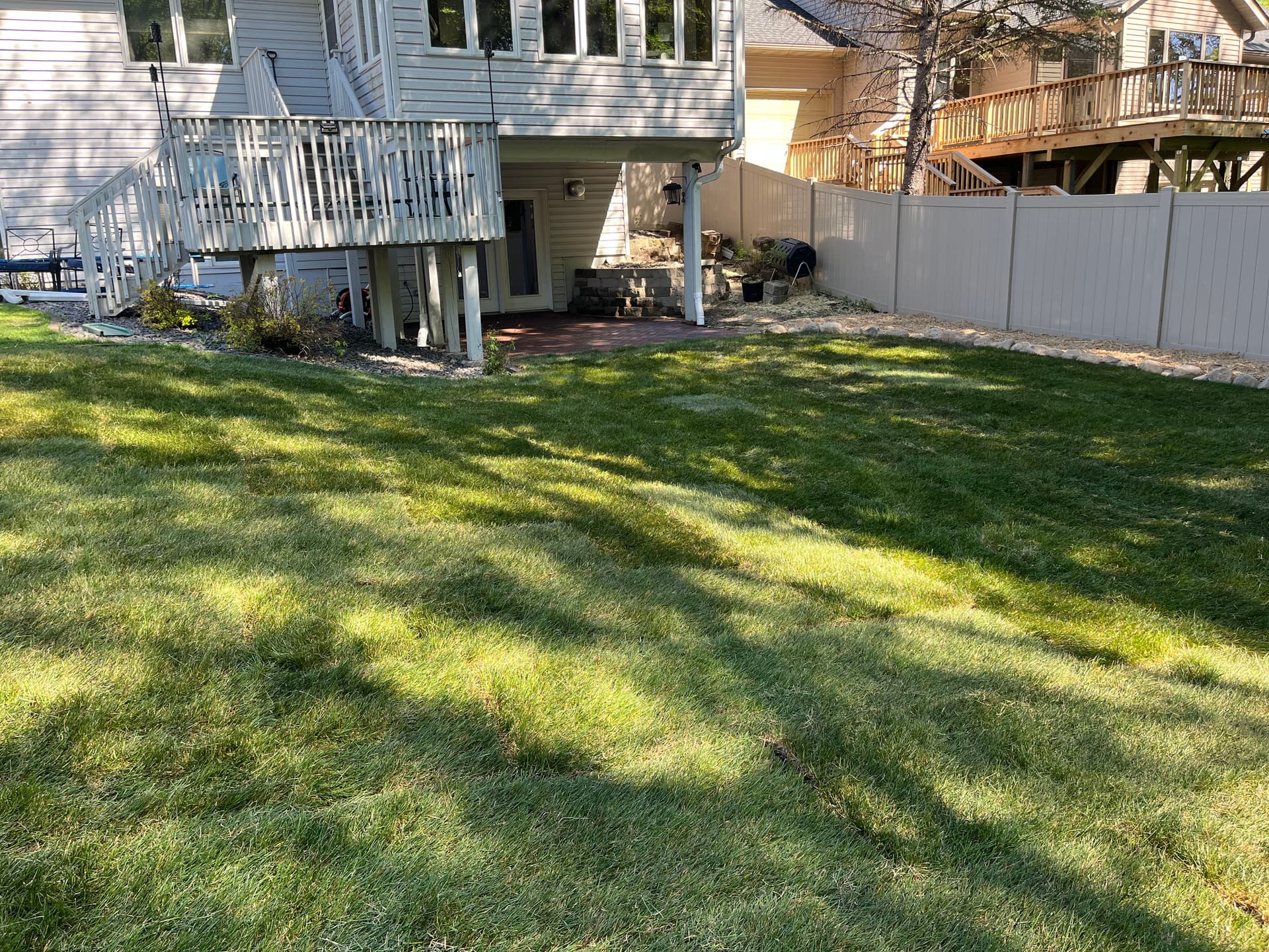 Paver Patio, Sod and Mulch Upgrade in St. Paul