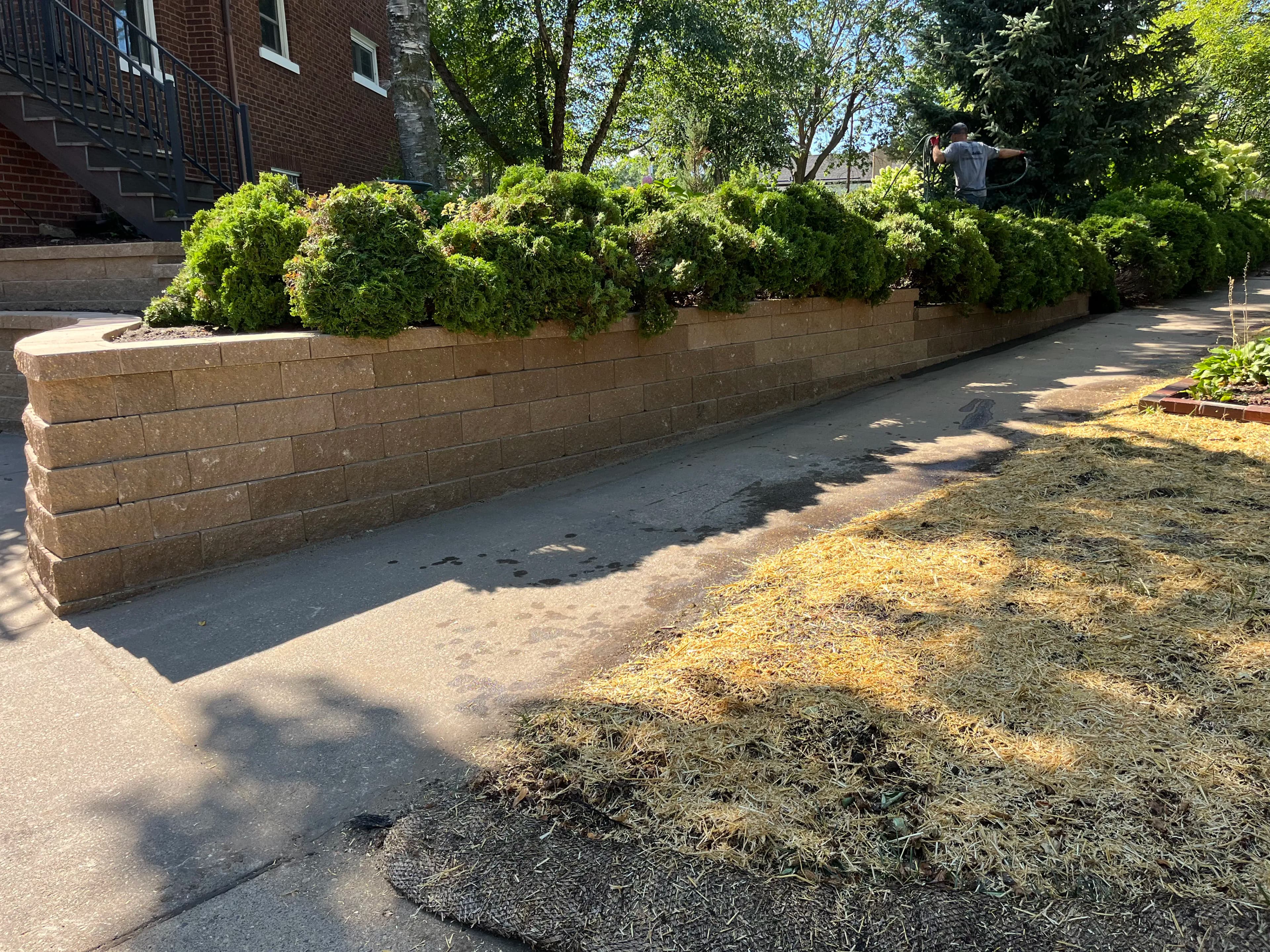 Project Failing Retaining Wall Torn Out and Rebuilt Right image