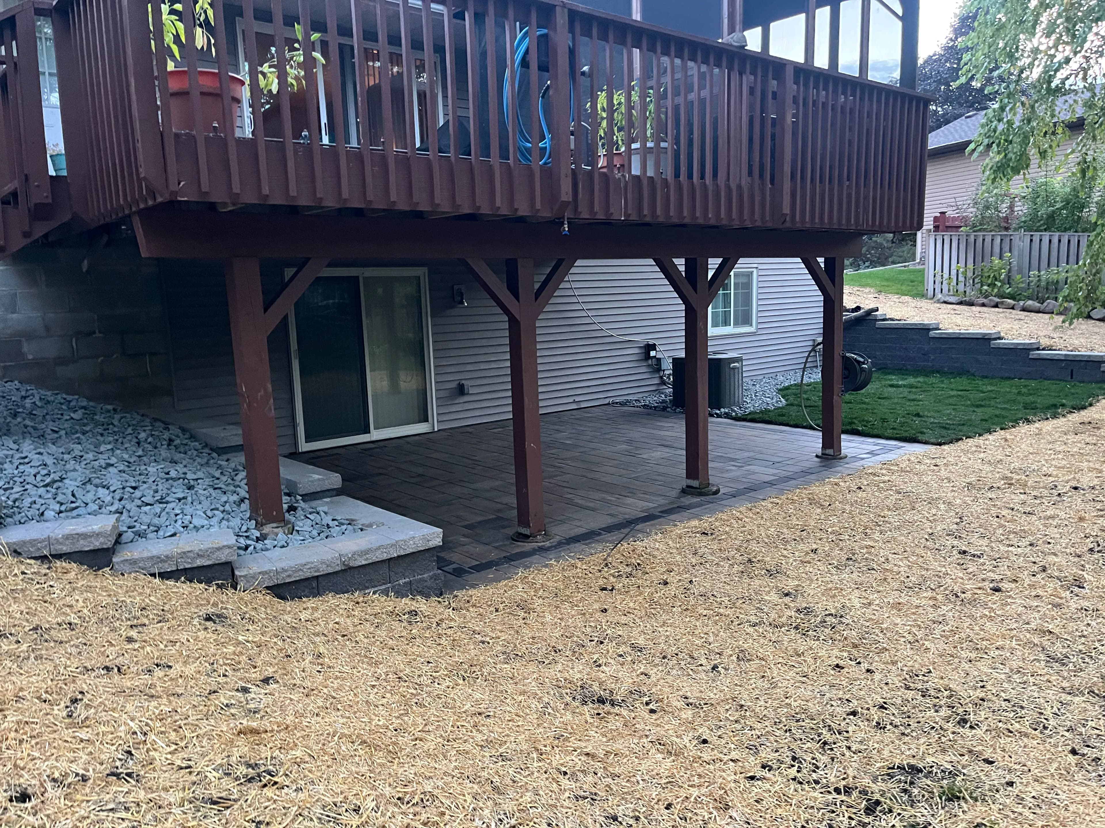 Project Paver Patio and Retaining Walls Built for an Eagan Backyard image