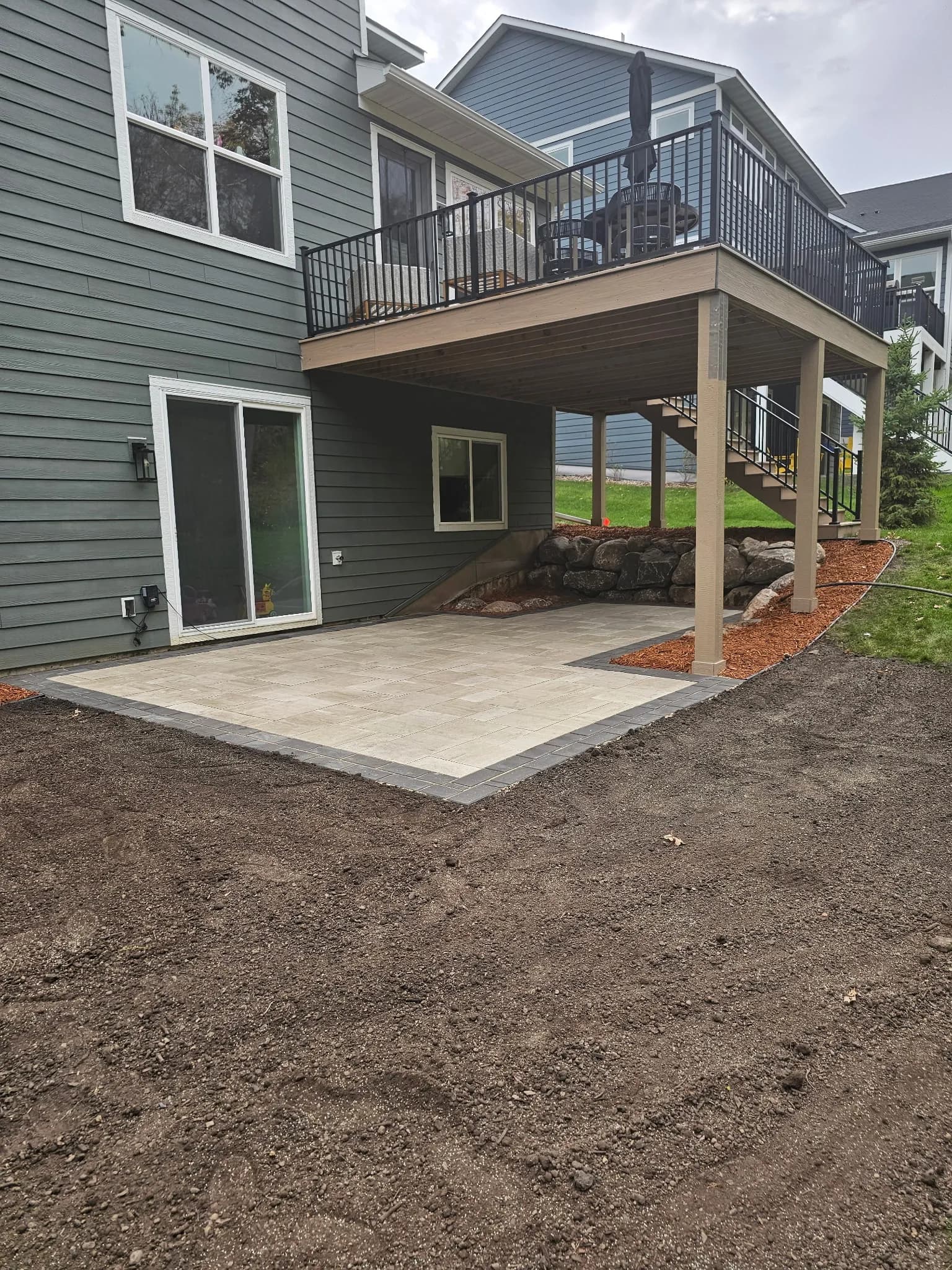 Gallery photos for Paver Patio and Boulder Wall Install in Cottage Grove: Image #1