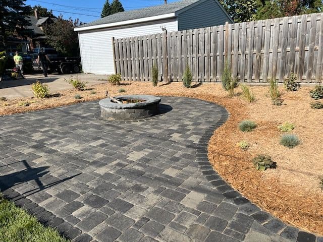 Project Backyard Makeover with Paver Patio and Fire Pit in Twin City image