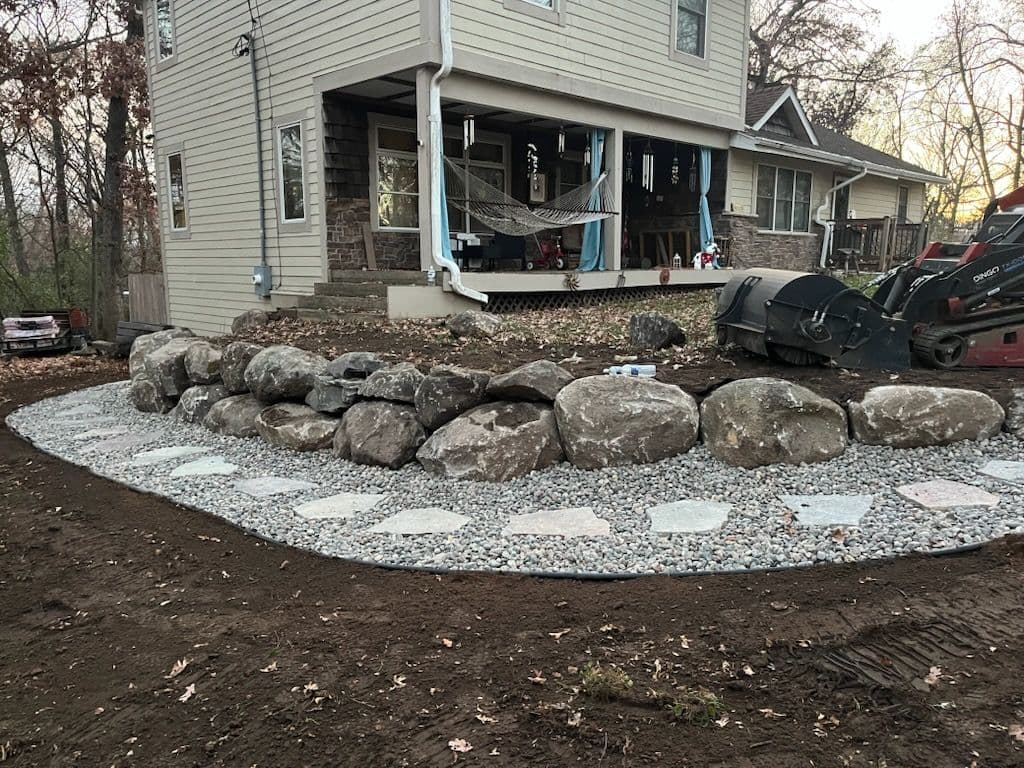 Gallery photos for Rustic Boulder Wall and Stone Path in Lake Elmo: Image #1
