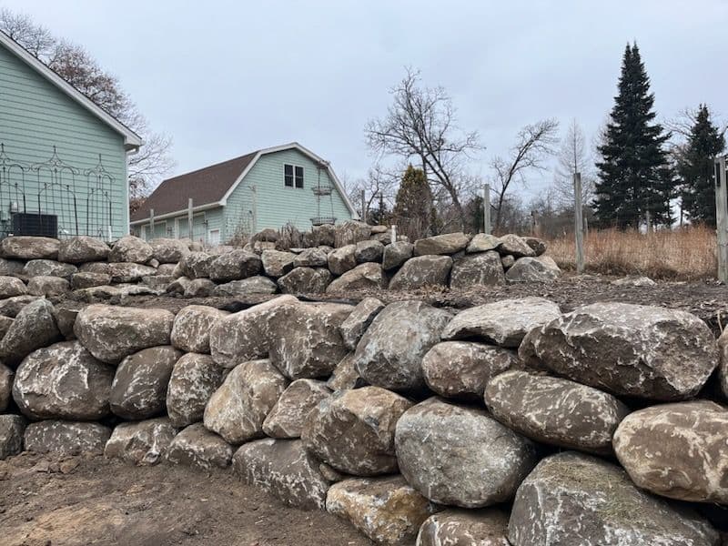 Gallery photos for Stunning Boulder Wall in Forest Lake Minnesota: Image #1