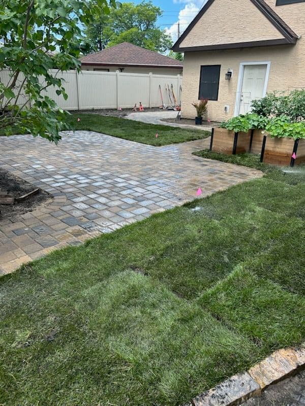 Backyard Transformation with Elegant Paver Patio image