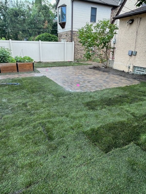 Gallery photos for Backyard Transformation with Elegant Paver Patio: Image #1