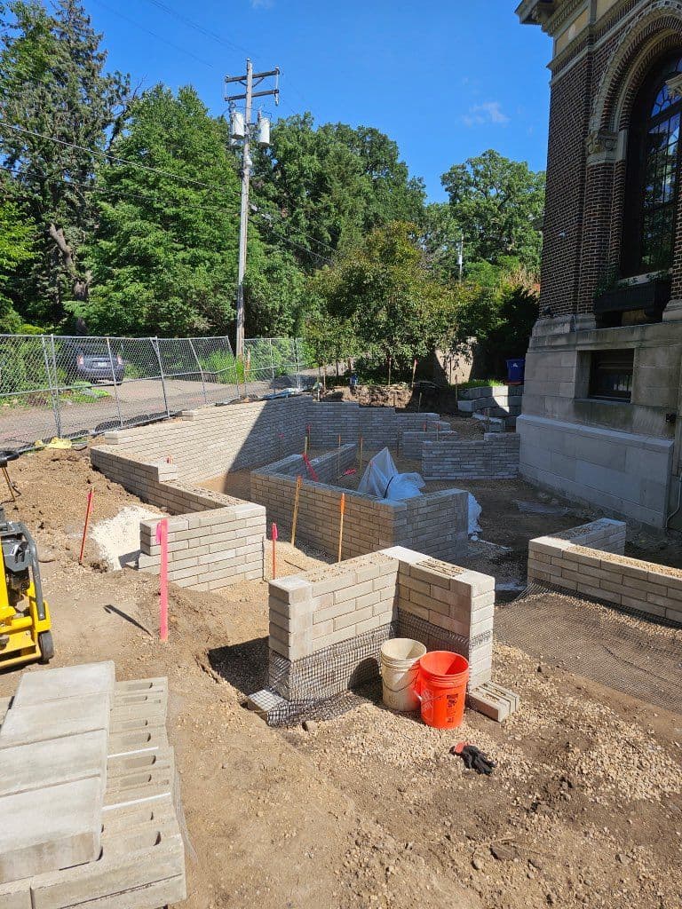 Gallery photos for Retaining Wall Construction Elevates St. Paul Library: Image #2