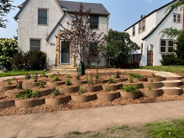 Project Stunning Garden Transformation with Tiered Beds image