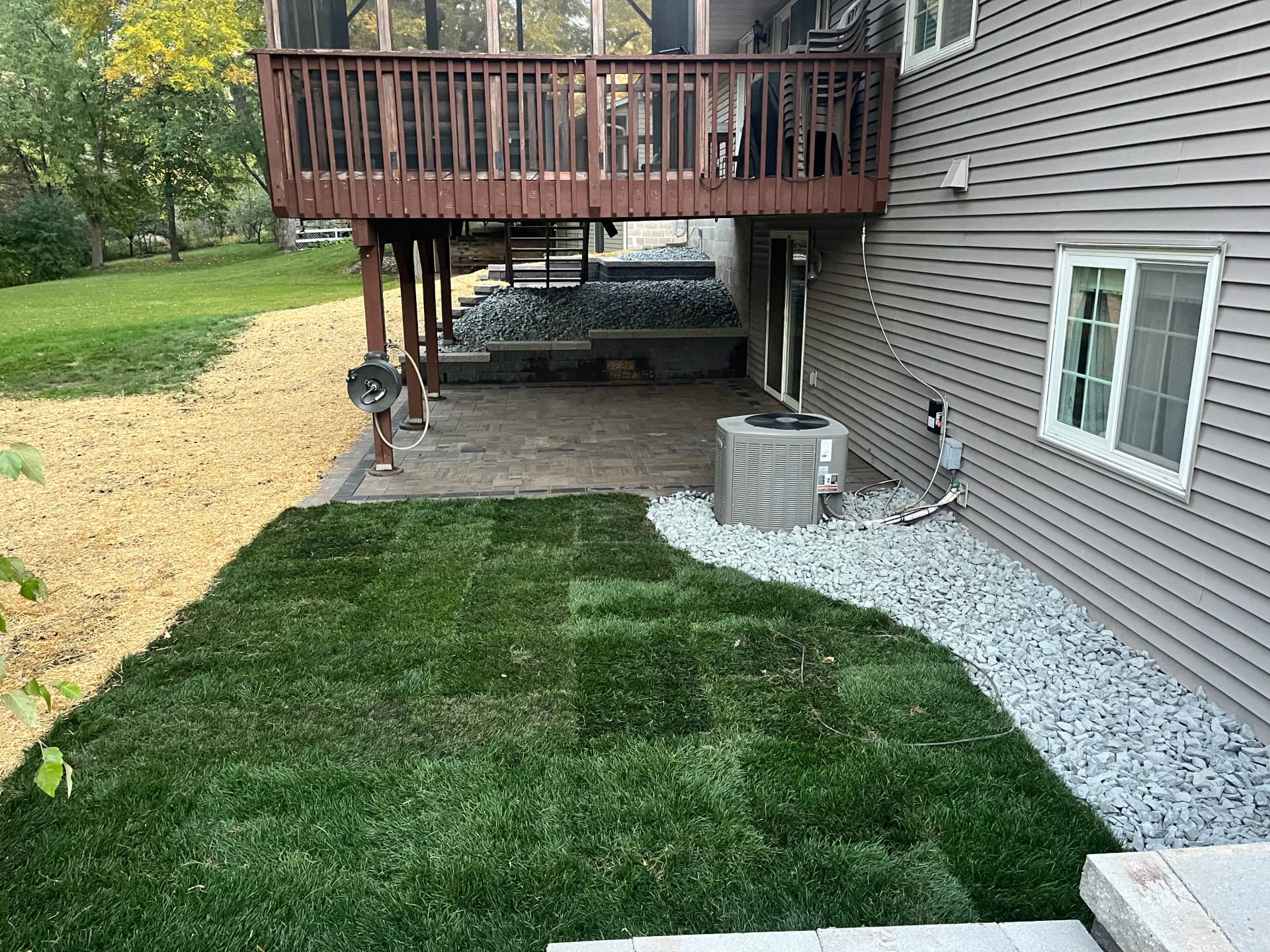 Gallery photos for Paver Patio and Retaining Walls Built for an Eagan Backyard: Image #2