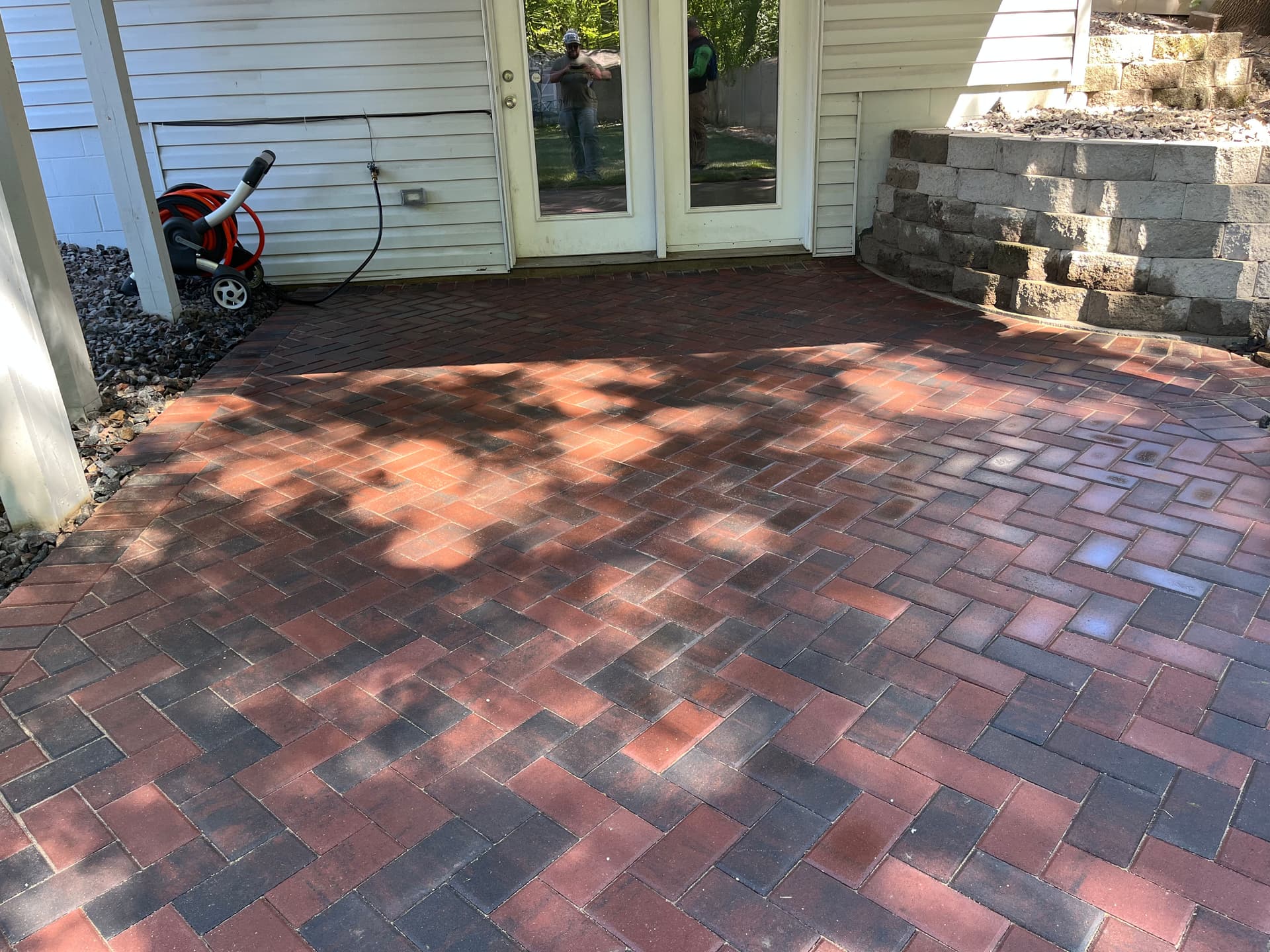 Gallery photos for Paver Patio, Sod and Mulch Upgrade in St. Paul: Image #1