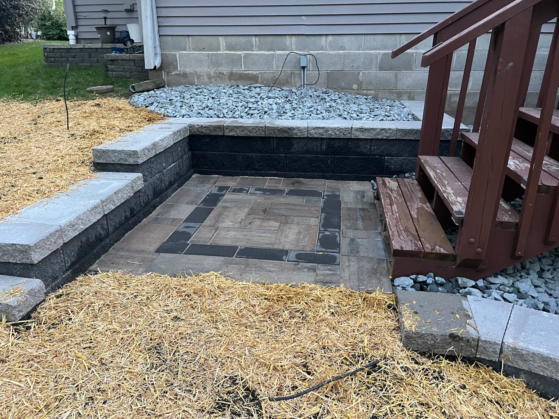 Gallery photos for Paver Patio and Retaining Walls Built for an Eagan Backyard: Image #1