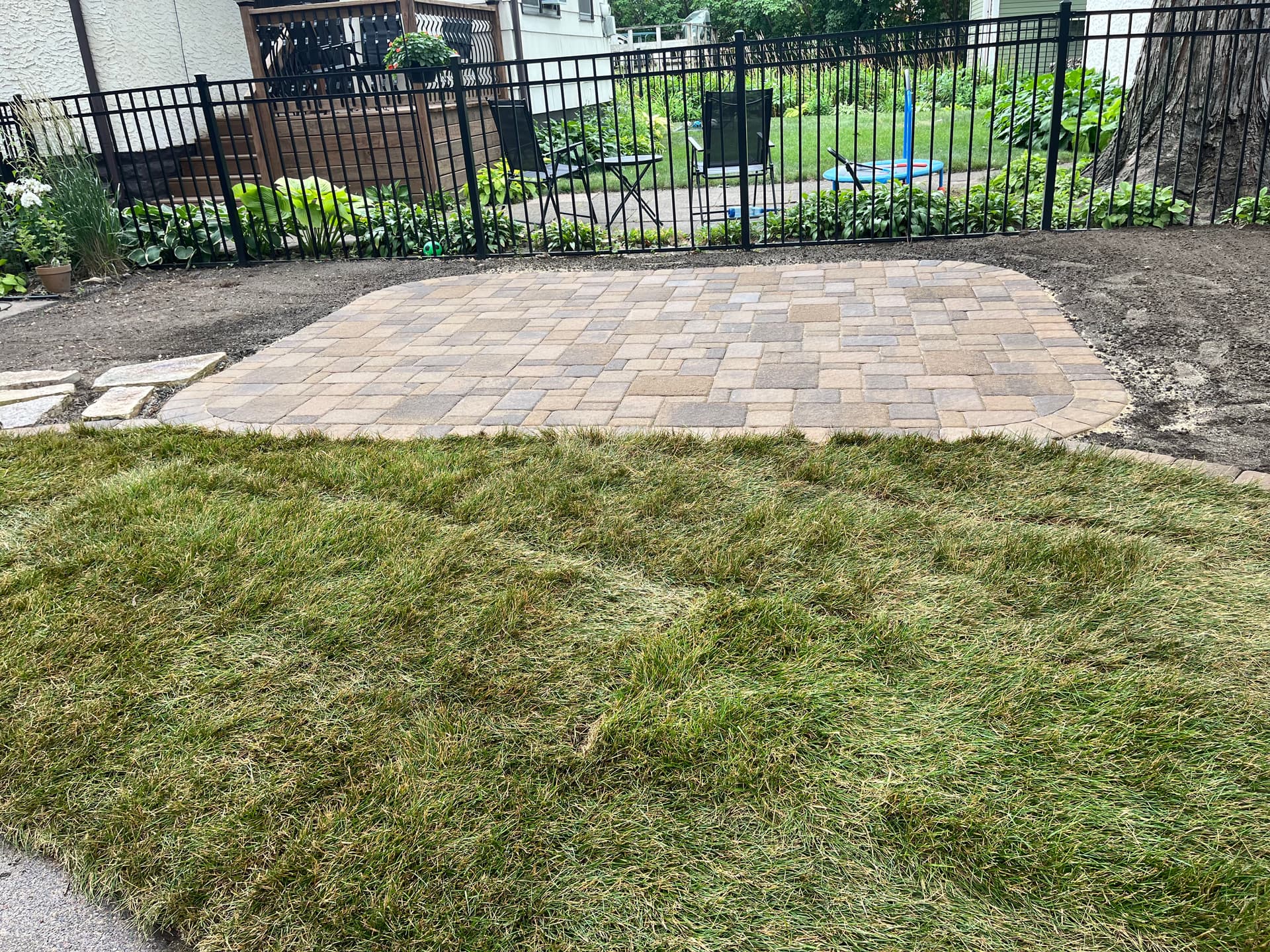 Gallery photos for Small Paver Patio and Sod Upgrade in St. Paul: Image #1